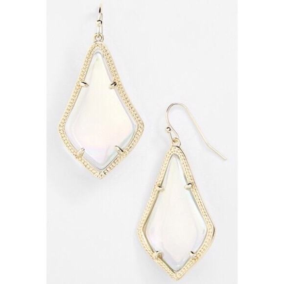 Kendra Scott Iridescent Glass Alex Earrings in Gold Tone - Picture 1 of 4